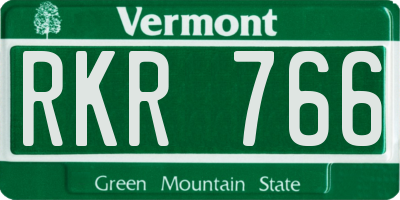 VT license plate RKR766