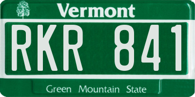 VT license plate RKR841