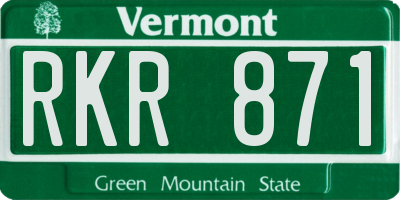 VT license plate RKR871