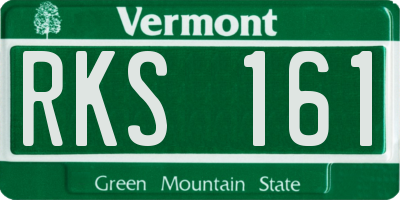 VT license plate RKS161