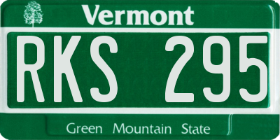 VT license plate RKS295