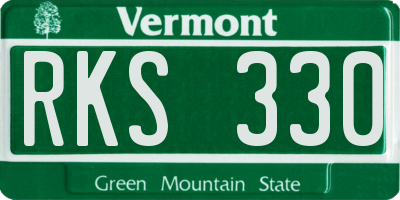 VT license plate RKS330