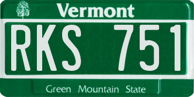 VT license plate RKS751