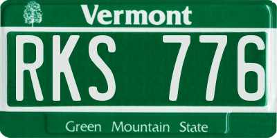 VT license plate RKS776