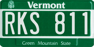 VT license plate RKS811