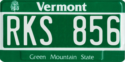VT license plate RKS856