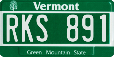 VT license plate RKS891