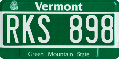VT license plate RKS898