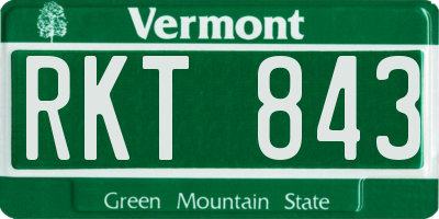 VT license plate RKT843