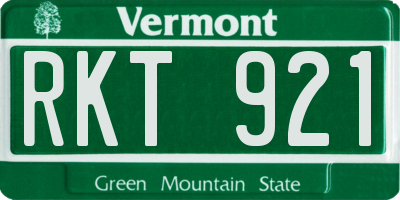 VT license plate RKT921
