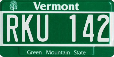 VT license plate RKU142