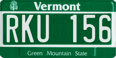 VT license plate RKU156