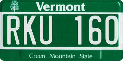 VT license plate RKU160