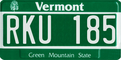 VT license plate RKU185
