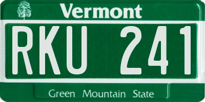 VT license plate RKU241