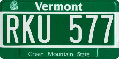 VT license plate RKU577
