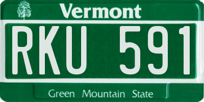 VT license plate RKU591
