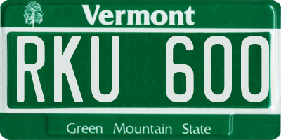 VT license plate RKU600