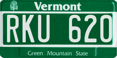 VT license plate RKU620