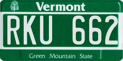 VT license plate RKU662