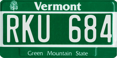 VT license plate RKU684