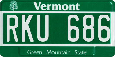 VT license plate RKU686