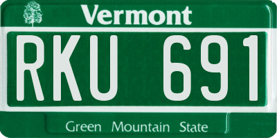 VT license plate RKU691