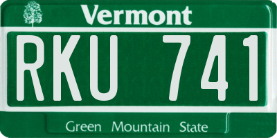 VT license plate RKU741