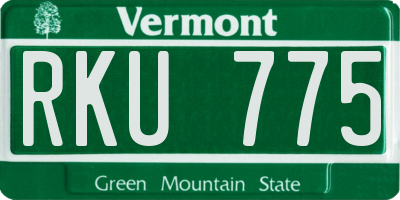VT license plate RKU775