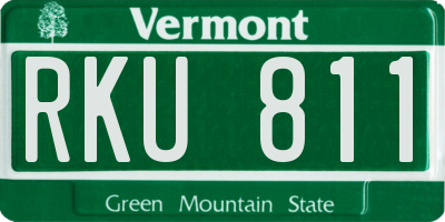 VT license plate RKU811