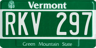 VT license plate RKV297