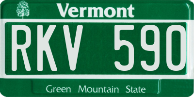 VT license plate RKV590