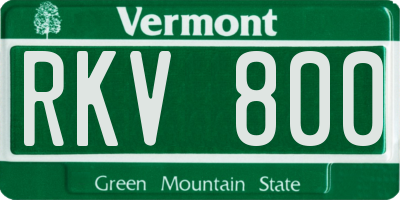 VT license plate RKV800