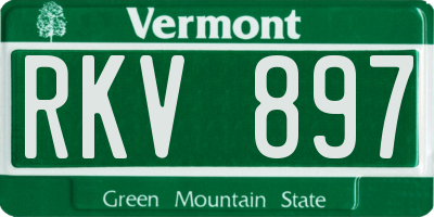 VT license plate RKV897