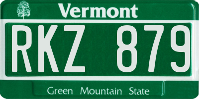 VT license plate RKZ879