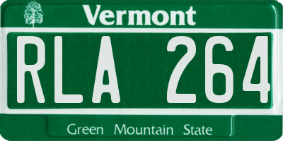 VT license plate RLA264