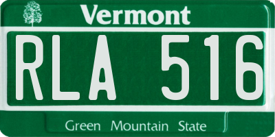 VT license plate RLA516