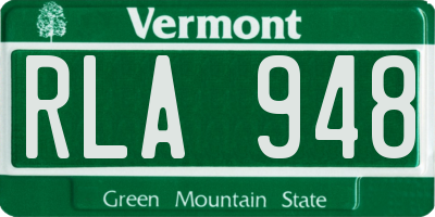 VT license plate RLA948