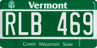 VT license plate RLB469