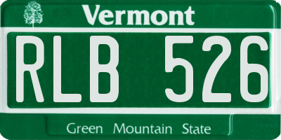 VT license plate RLB526