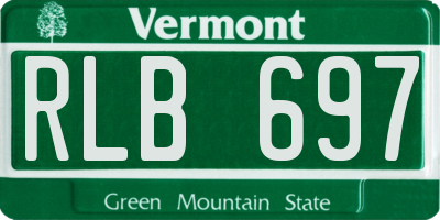 VT license plate RLB697