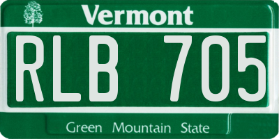 VT license plate RLB705