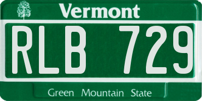VT license plate RLB729