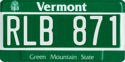 VT license plate RLB871