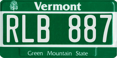 VT license plate RLB887