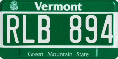 VT license plate RLB894