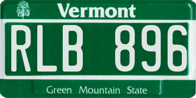 VT license plate RLB896
