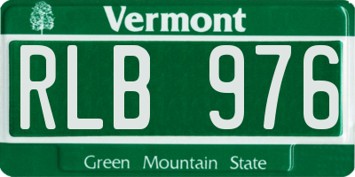 VT license plate RLB976
