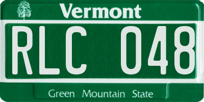 VT license plate RLC048