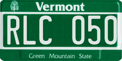 VT license plate RLC050